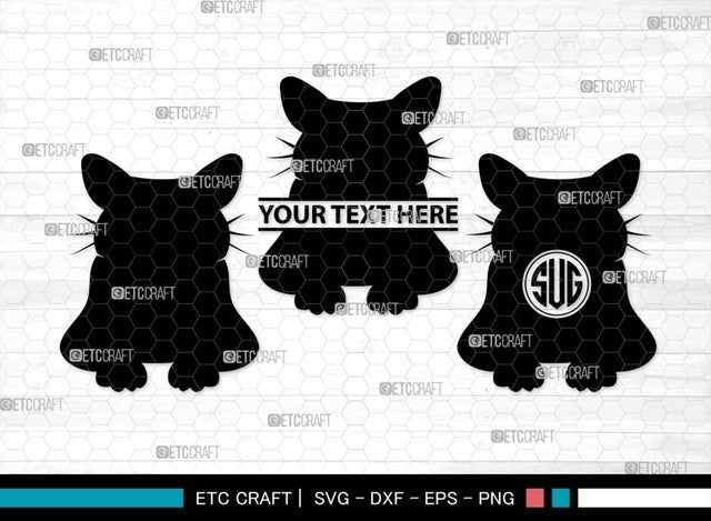 Cat Head Monogram, Cat Head Silhouette, Cat Head SVG, Head Svg, Pet Svg, Meow Svg, Kitty Cat Svg, Animal Svg, SB00555 SVG ETC Craft 