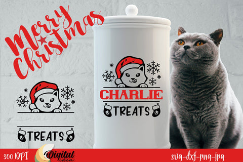 Cat Jar Treat SVG Bundle. Cat Treat Lover. Cat Paw SVG SVG Evgenyia Guschina 