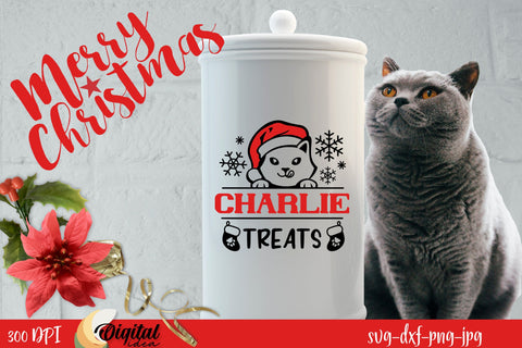 Cat Jar Treat SVG Bundle. Cat Treat Lover. Cat Paw SVG SVG Evgenyia Guschina 