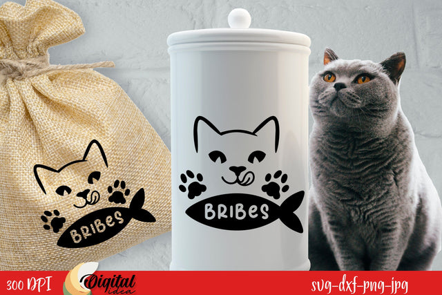 Cat Jar Treat SVG. Cat Treat Lover. Cat Paw SVG SVG Evgenyia Guschina 