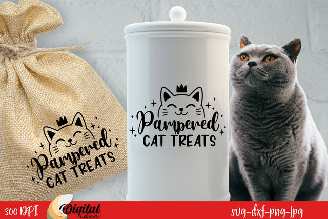 Cat Jar Treat SVG. Cat Treat Lover. Cat Paw SVG SVG Evgenyia Guschina 