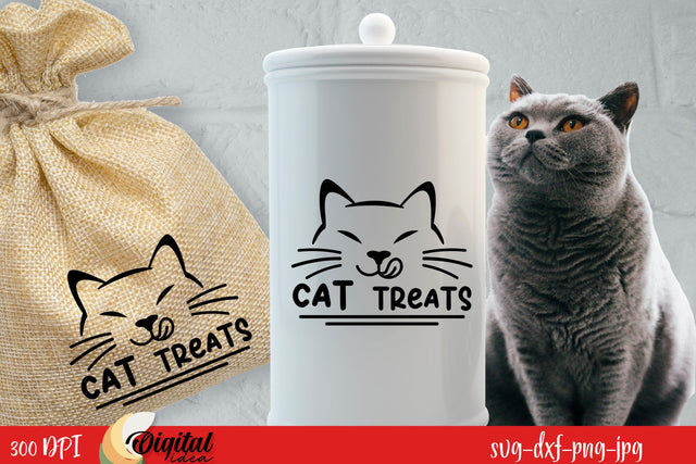 Cat Jar Treat SVG. Cat Treat Lover. Cat Paw SVG SVG Evgenyia Guschina 