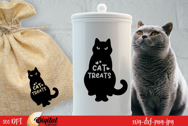 Cat Jar Treat SVG. Cat Treat Lover. Cat Paw SVG SVG Evgenyia Guschina 