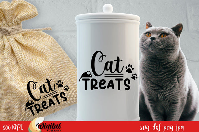 Cat Jar Treat SVG. Cat Treat Lover. Cat Paw SVG SVG Evgenyia Guschina 