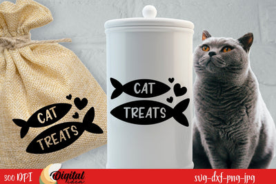 Cat Jar Treat SVG. Cat Treat Lover. Cat Paw SVG SVG Evgenyia Guschina 