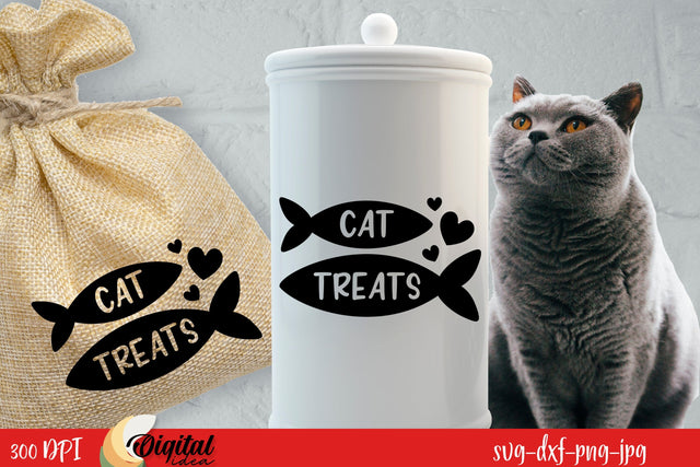 Cat Jar Treat SVG. Cat Treat Lover. Cat Paw SVG SVG Evgenyia Guschina 