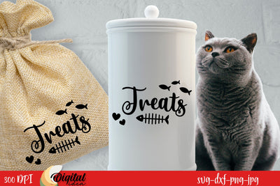 Cat Jar Treat SVG. Cat Treat Lover. Cat Paw SVG SVG Evgenyia Guschina 