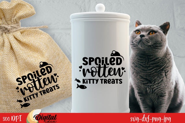 Cat Jar Treat SVG. Cat Treat Lover SVG SVG Evgenyia Guschina 