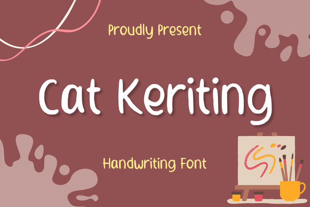 Cat Keriting Font Aisyah 