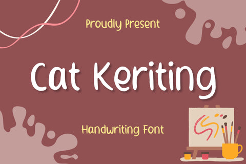 Cat Keriting Font Aisyah 