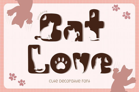 Cat Love - Cute Decorative font Font AnningArts Design 