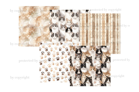Cat Lover Digital Paper | Pet Pattern Digital Pattern GlamArtZhanna 