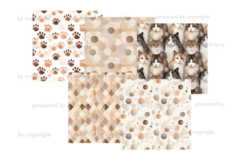 Cat Lover Digital Paper | Pet Pattern Digital Pattern GlamArtZhanna 