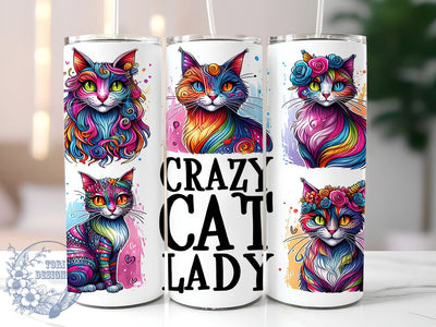Cat Lovers 20oz Skinny Tumbler, Funny Cat Tumbler Png, Straight & Tapered Tumbler Wrap, Instant Digital Download Sublimation ToriDesigns 