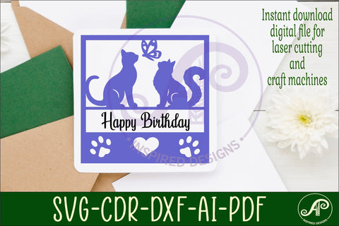 Cat lovers square named wall sign or card topper svg SVG APInspireddesigns 