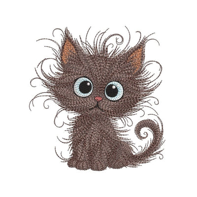 Cat Machine Embroidery Design, Kitten Embroidery File, 3 sizes, Instant Download Embroidery/Applique DESIGNS Nino Nadaraia 