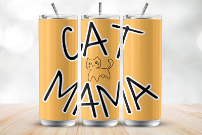 Cat Mama 20 Oz Sublimation Tumbler Wrap Sublimation MockupSvgVenue 