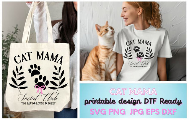 Cat Mama Social Club SVG So Fontsy Design Shop 