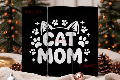 Cat Mom 20oz Tumbler Design Sublimation DesignSVG 