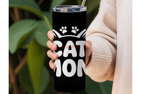 Cat Mom 20oz Tumbler Design Sublimation DesignSVG 