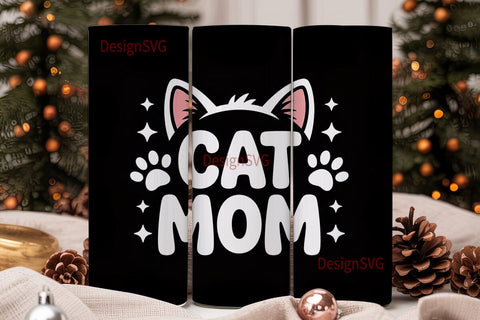 Cat Mom 20oz Tumbler Design Sublimation DesignSVG 