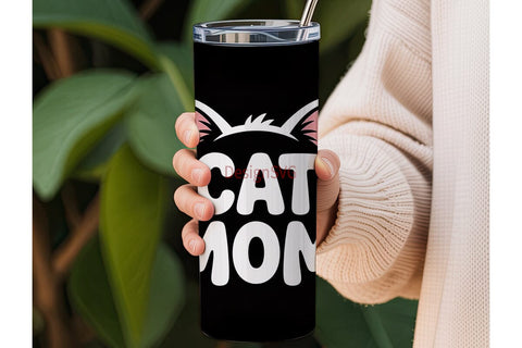 Cat Mom 20oz Tumbler Design Sublimation DesignSVG 