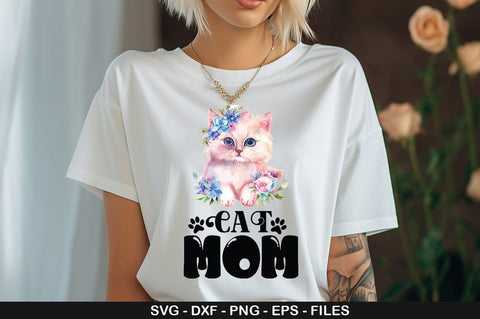 Cat MOM Clipart SVG Bundle SVG CraftingStudio 