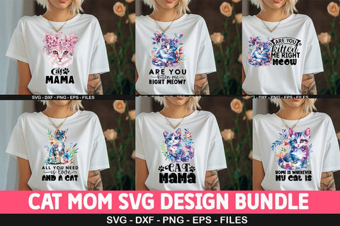 Cat MOM Clipart SVG Bundle SVG CraftingStudio 