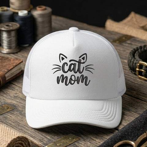 Cat Mom Embroidery Design – Cute Cat Ears Whiskers Pet Lover Machine Embroidery File Embroidery/Applique DESIGNS PatternFeed8 