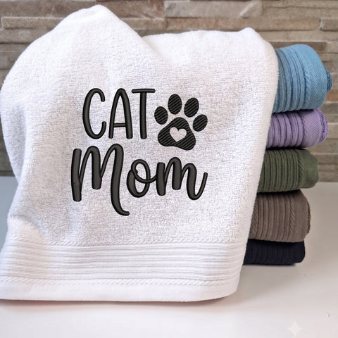 Cat Mom Embroidery Design – Paw Print Heart Cat Lover Machine Embroidery File Embroidery/Applique DESIGNS PatternFeed8 