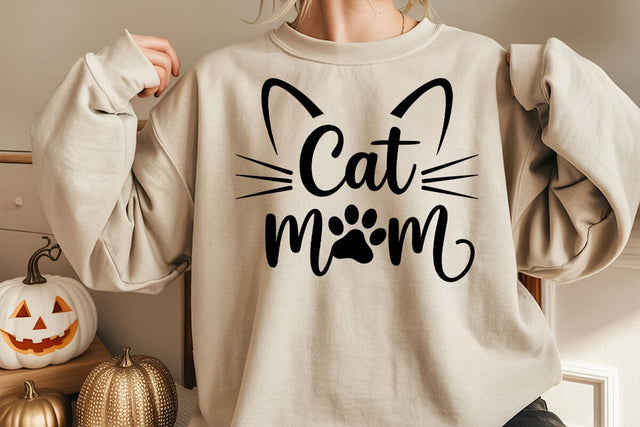 Cat Mom SVG: Cat Mama, Paw Print Design SVG DesignDestine 