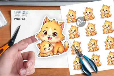 Cat Mother's Day Sticker Sublimation artnoy 