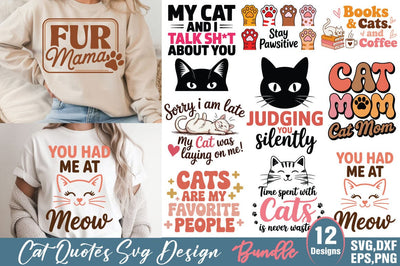 Cat Quote SVG Design Bundle SVG Angelina750 