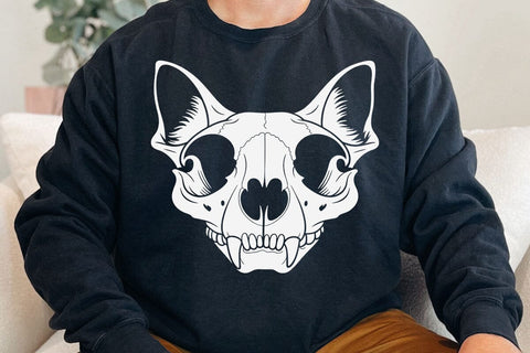 Cat skull svg, sphynx cat svg, Cat SVG, Magic cat svg, Magic illustration svg, Moon cat svg, Magic Illustration svg SVG DesignDestine 