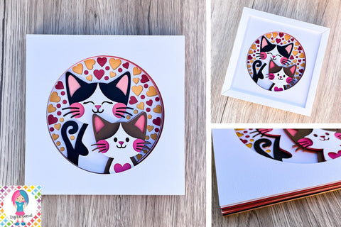 Cat SVG | 3D Shadowbox design. SVG Digital Gems 