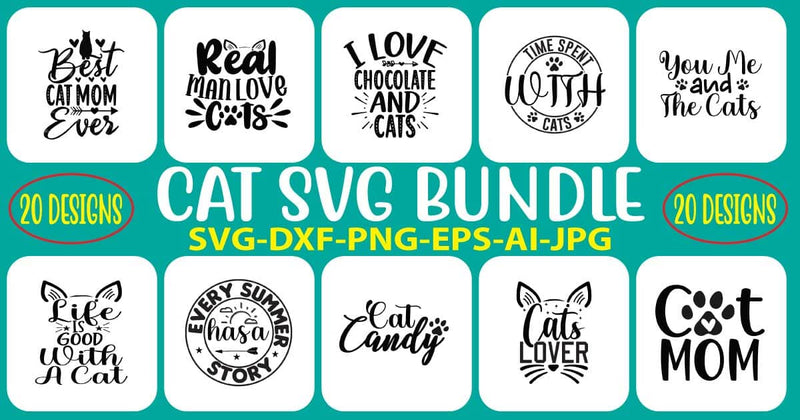 Cat SVG Bundle SVG Syaman 