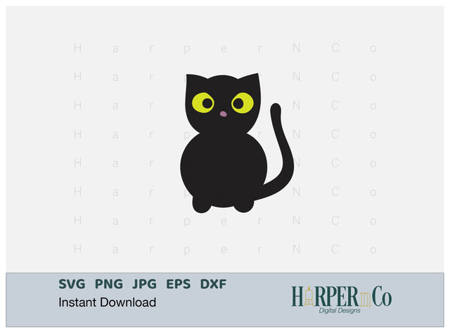 Cat SVG PNG Cut EPS File SVG HarperNCo 