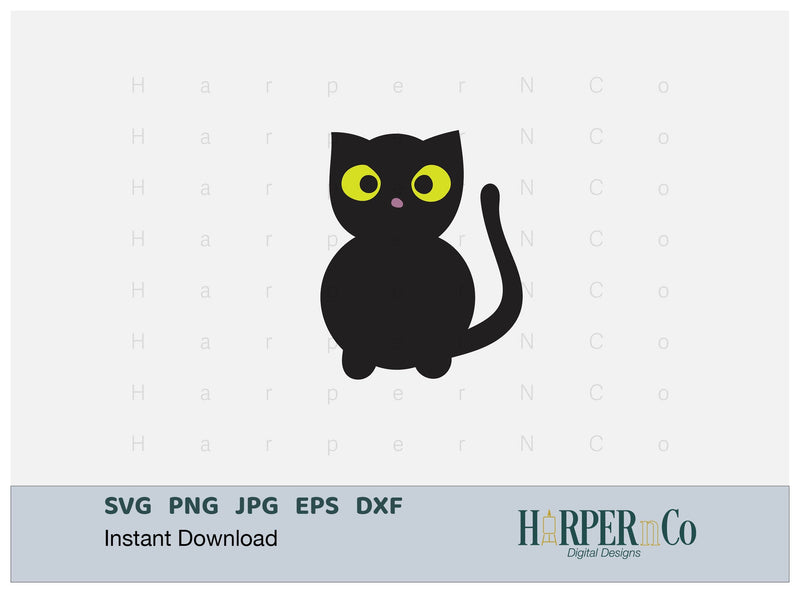 Cat SVG PNG Cut EPS File SVG HarperNCo 