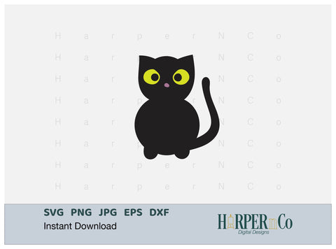 Cat SVG PNG Cut EPS File SVG HarperNCo 