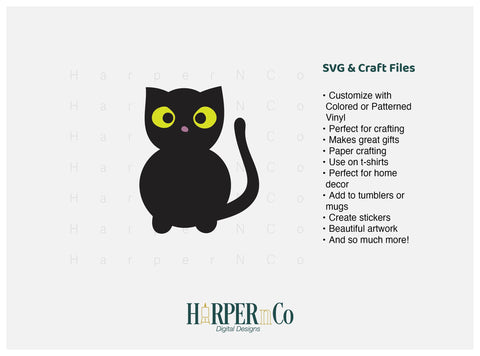 Cat SVG PNG Cut EPS File SVG HarperNCo 