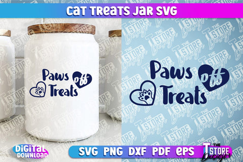 Cat Treat Jar SVG Design | Cat Treats SVG Design | SVG File SVG The T Store Design 