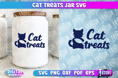 Cat Treat Jar SVG Design | Cat Treats SVG Design | SVG File SVG The T Store Design 