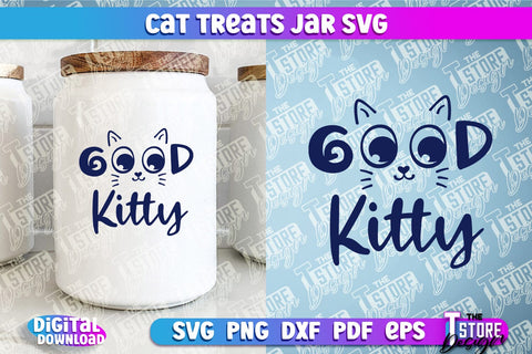 Cat Treat Jar SVG Design | Cat Treats SVG Design | SVG File SVG The T Store Design 