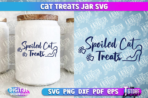 Cat Treat Jar SVG Design | Cat Treats SVG Design | SVG File SVG The T Store Design 