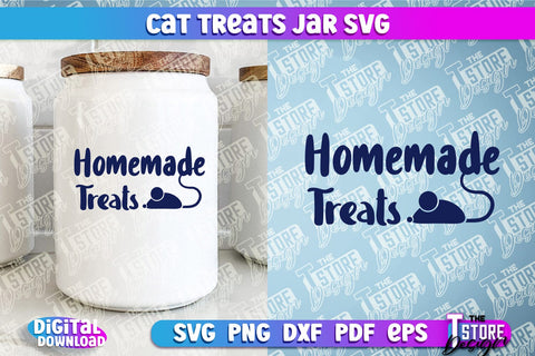 Cat Treat Jar SVG Design | Cat Treats SVG Design | SVG File SVG The T Store Design 