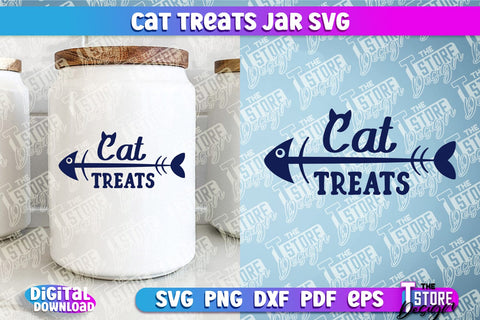 Cat Treat Jar SVG Design | Cat Treats SVG Design | SVG File SVG The T Store Design 