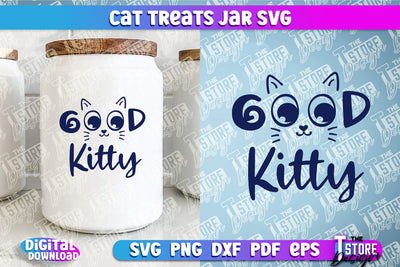 Cat Treat Jar SVG Design | Cat Treats SVG Design | SVG File SVG The T Store Design 