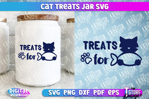 Cat Treat Jar SVG Design | Cat Treats SVG Design | SVG File SVG The T Store Design 