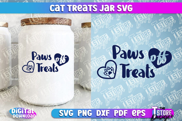 Cat Treat Jar SVG Design | Cat Treats SVG Design | SVG File SVG The T Store Design 