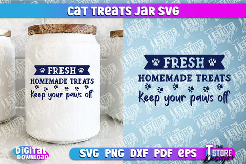 Cat Treat Jar SVG Design | Cat Treats SVG Design | SVG File SVG The T Store Design 